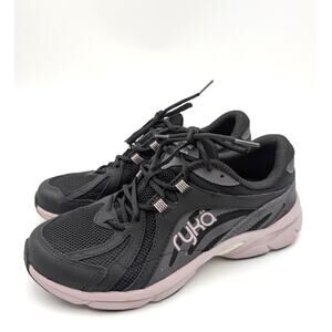 Rykä Skylift Lace-Up Walking Sneaker Shoes Women's Black Size US9.5M EU40.5